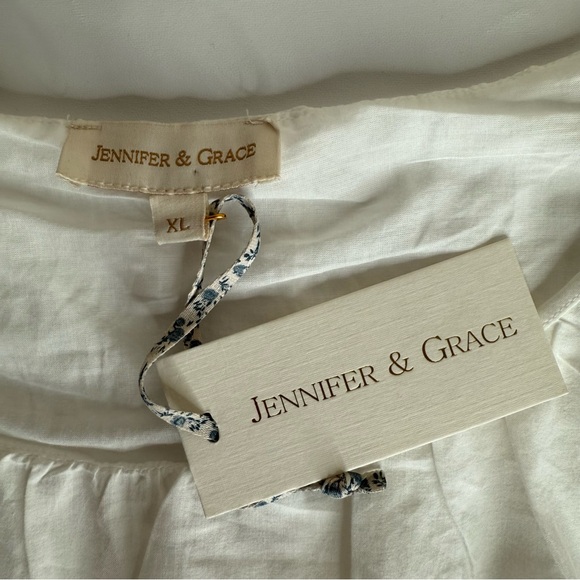 NEW NWT Jennifer Grace White Eyelet Cropped Sleeveless Shirt Top Size XL - Picture 12 of 16